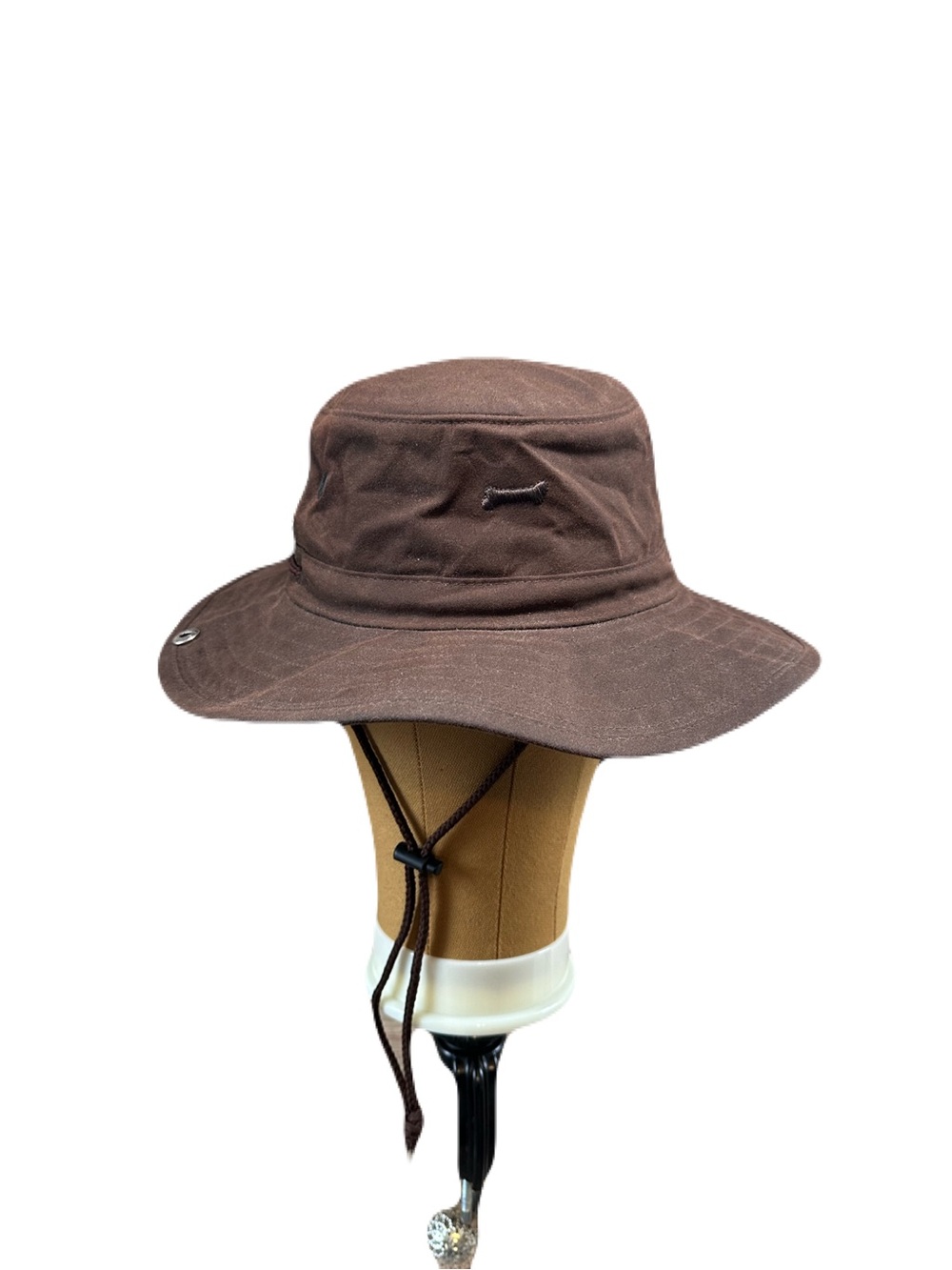 Driza-Bone Mens XL Dark Brown Waxed 100% Oilskin Cotton Bush Hat